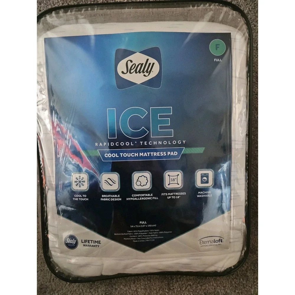 Sealy Ice -  Cool Touch Mattress Pad Full Size NIB